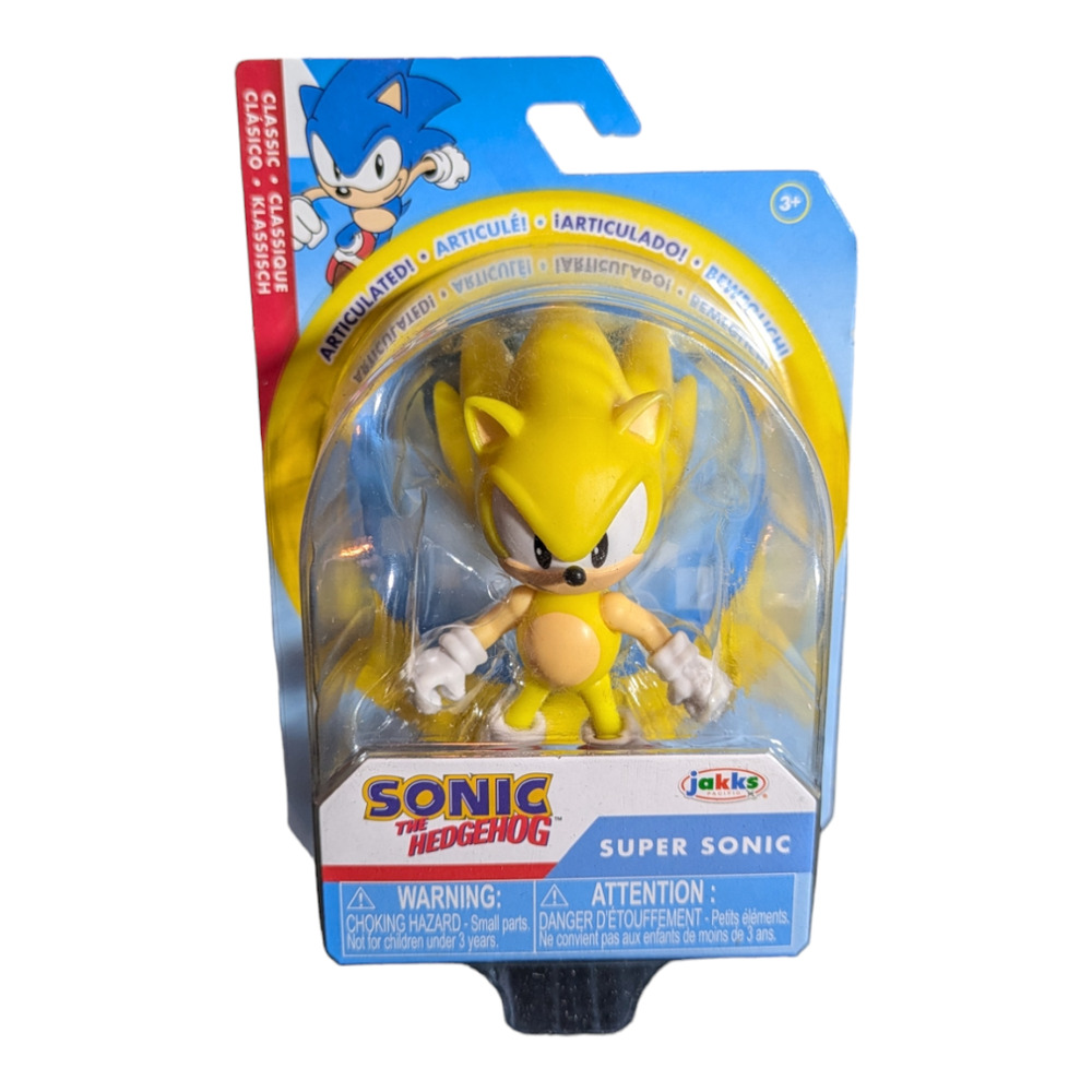 Sonic The Hedgehog Super Sonic Classic  2.5" Jakks Action Figure BRAND NEW